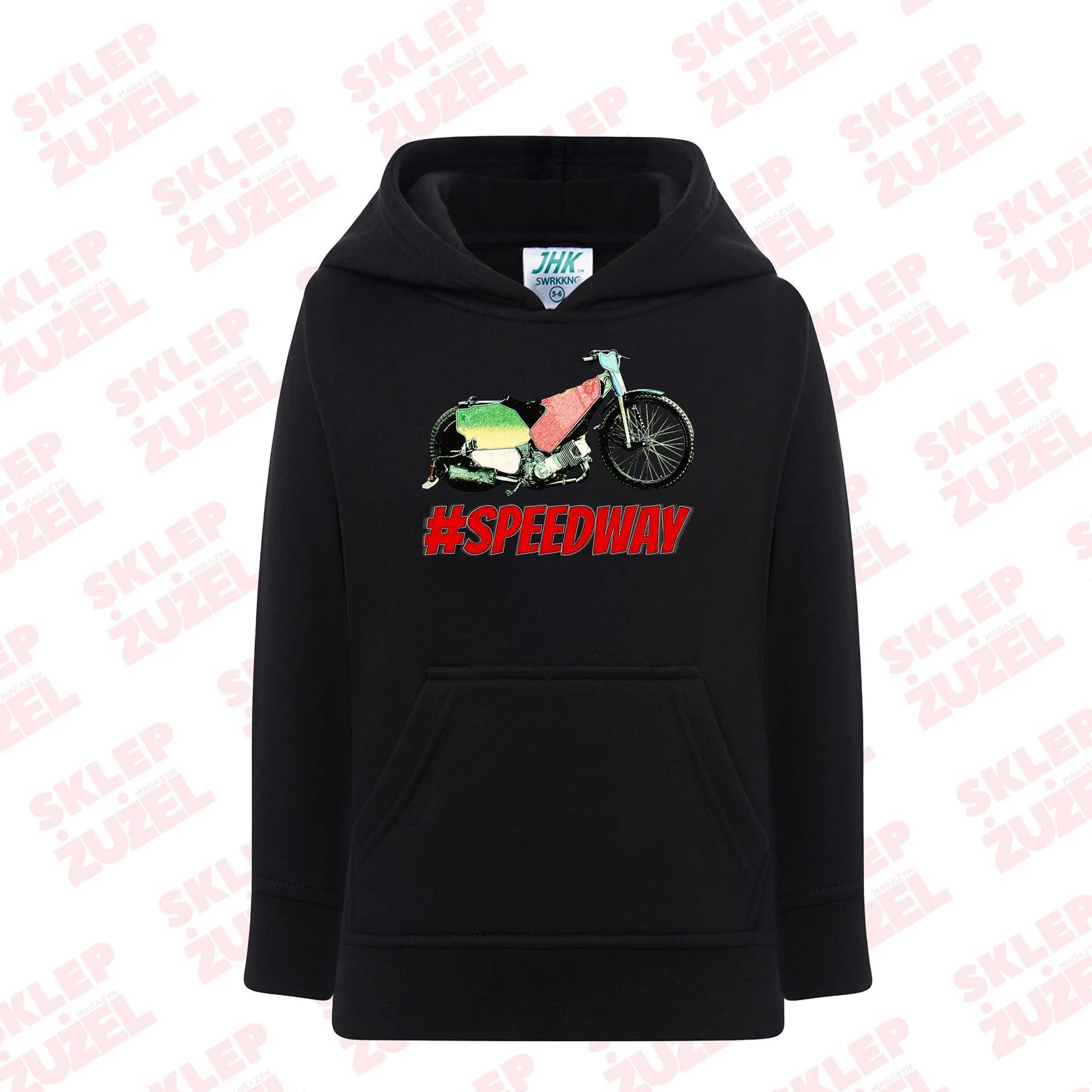 Bluza dla dziecka z kapturem i żużlową grafiką MZ16 Różne kolory