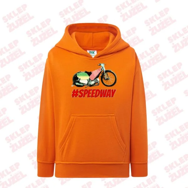 Bluza dla dziecka z kapturem i żużlową grafiką MZ16 Różne kolory