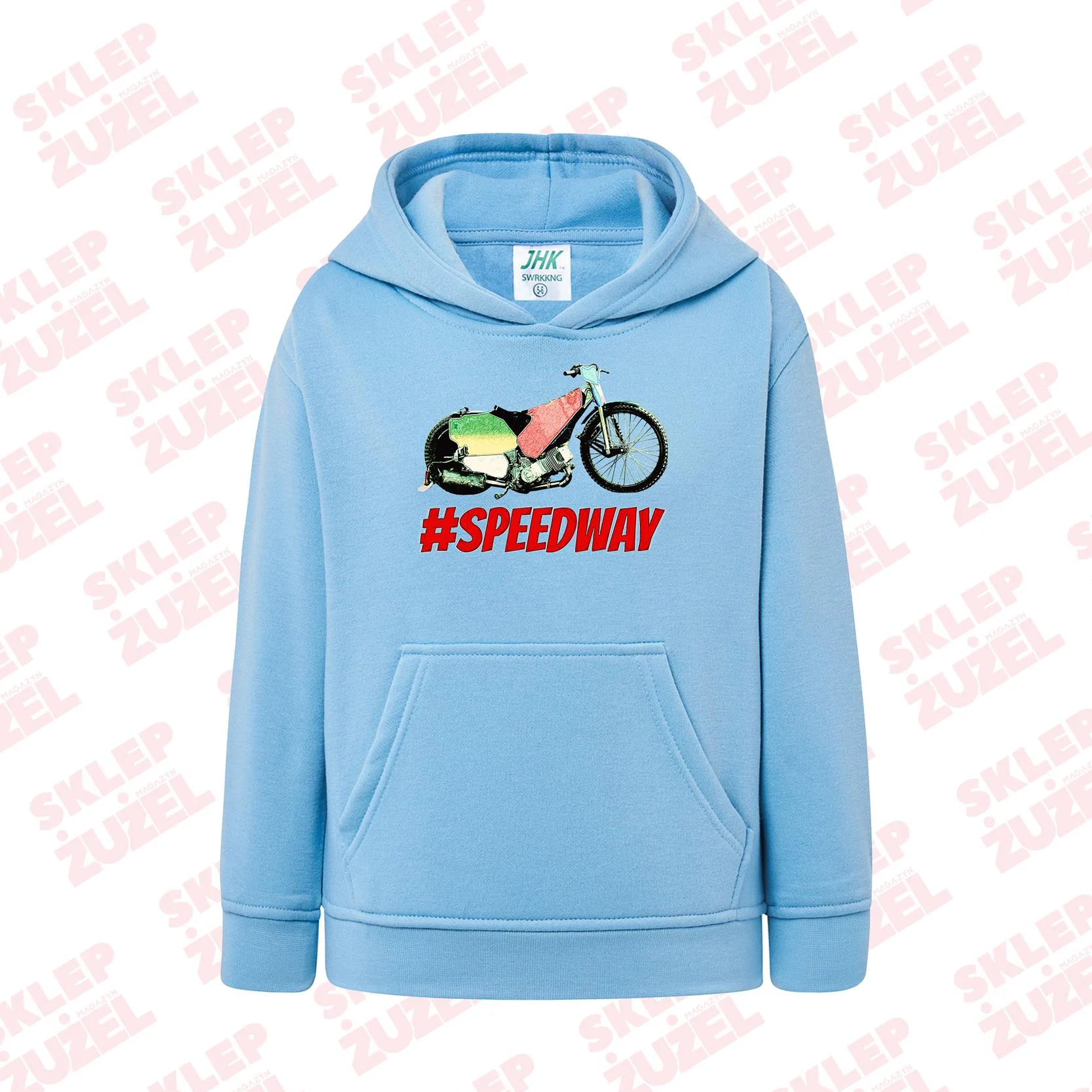 Bluza dla dziecka z kapturem i żużlową grafiką MZ16 Różne kolory