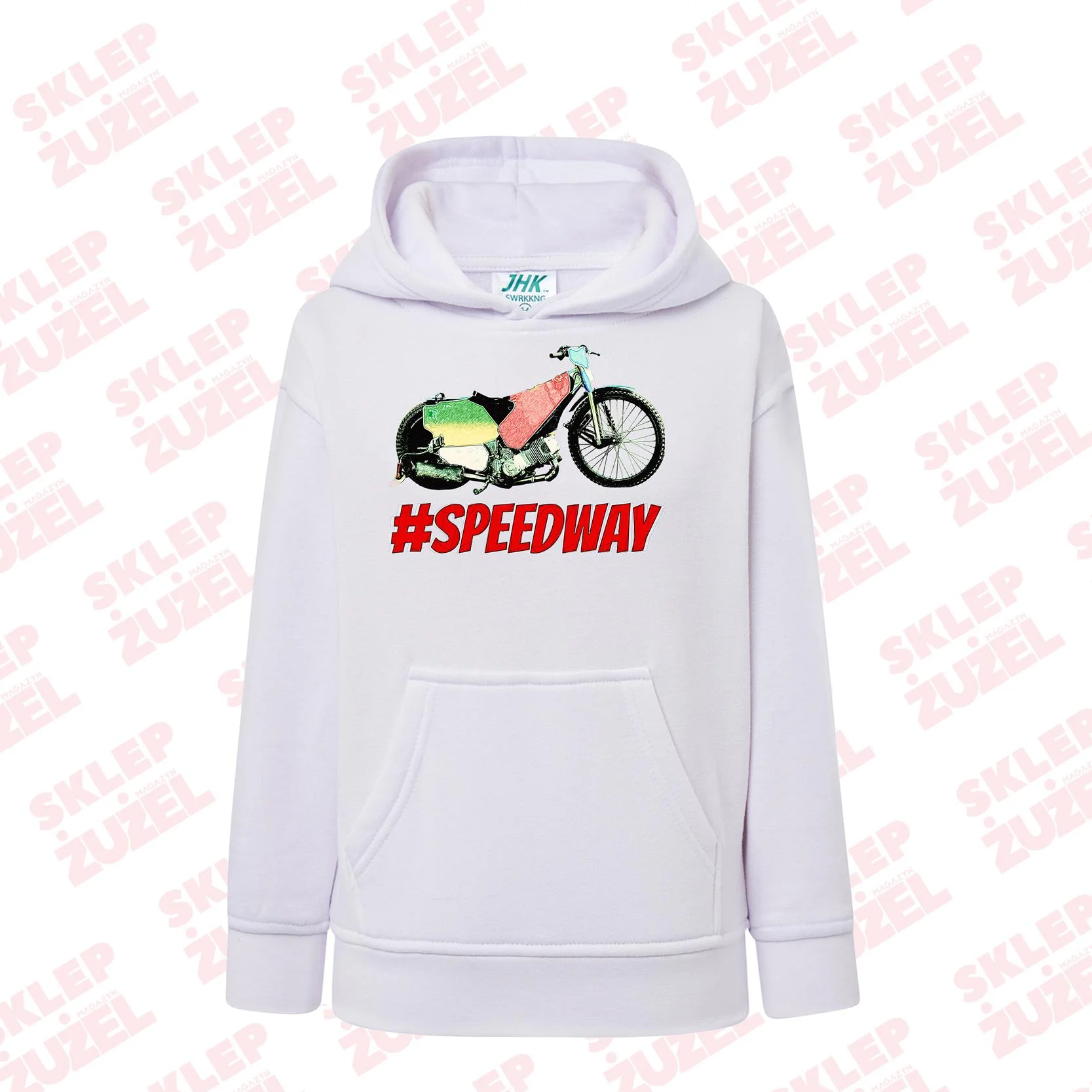 Bluza dla dziecka z kapturem i żużlową grafiką MZ16 Różne kolory