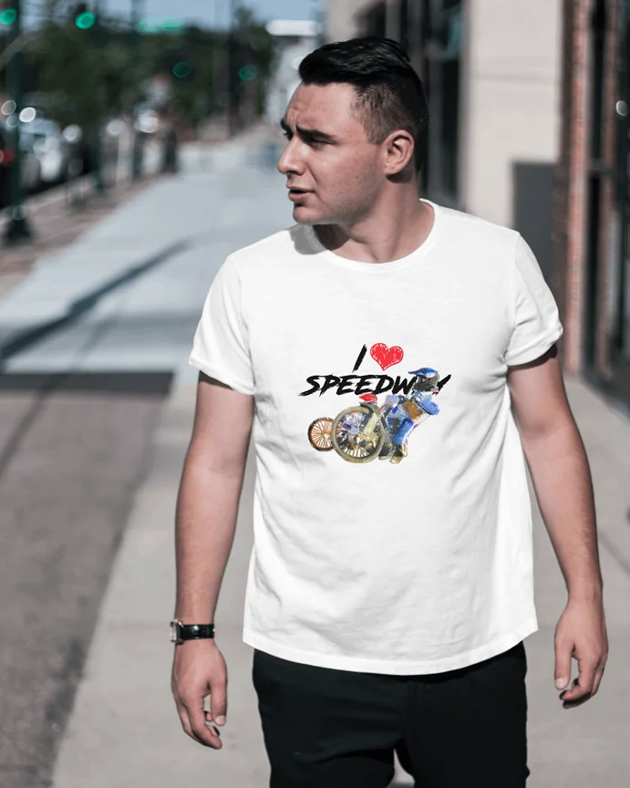 Koszulka Męska z nadrukiem MZ20 I❤SPEEDWAY