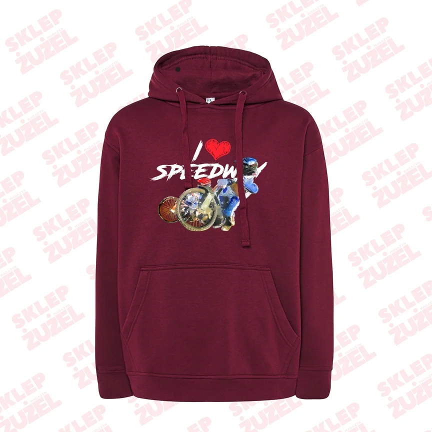 Bluza męska z kapturem Grafika MZ20 I❤SPEEDWAY