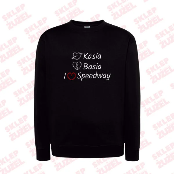 Bluza męska Klasyczna  Z nadrukiem  Grafika MZ21 I❤ Speedway