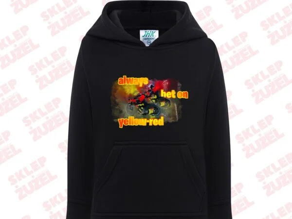 Bluza dla dziecka z kapturem i żużlową grafiką MZ24 Różne kolory