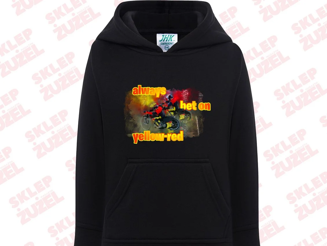 Bluza dla dziecka z kapturem i żużlową grafiką MZ24 Różne kolory