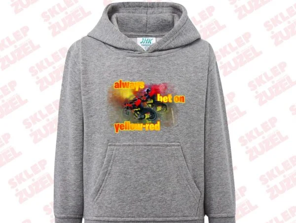Bluza dla dziecka z kapturem i żużlową grafiką MZ24 Różne kolory