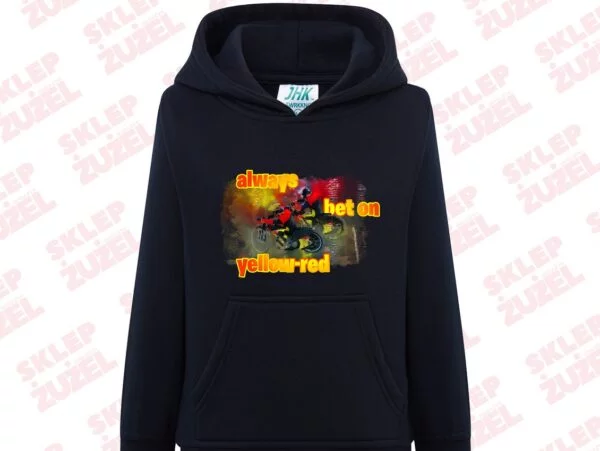 Bluza dla dziecka z kapturem i żużlową grafiką MZ24 Różne kolory
