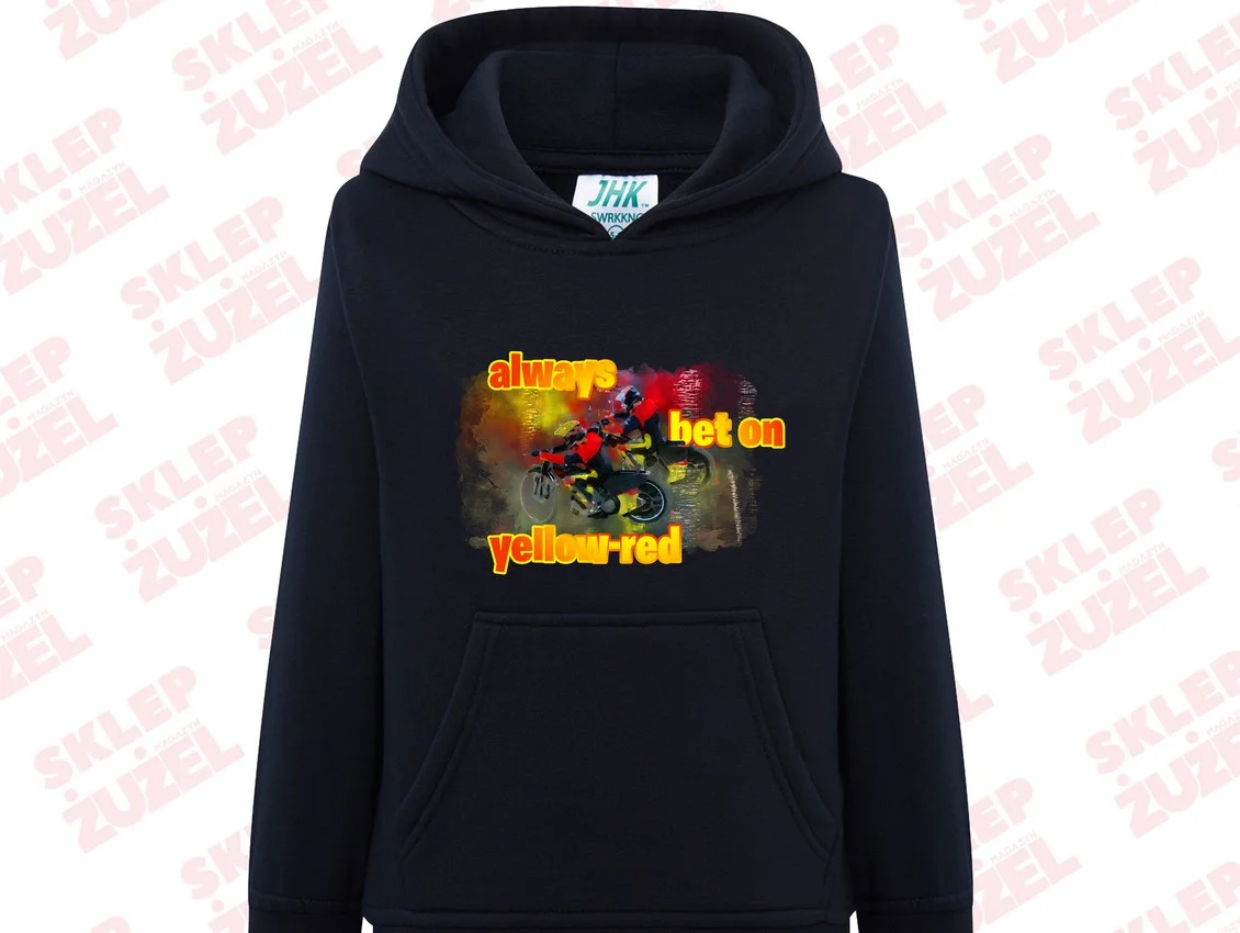 Bluza dla dziecka z kapturem i żużlową grafiką MZ24 Różne kolory