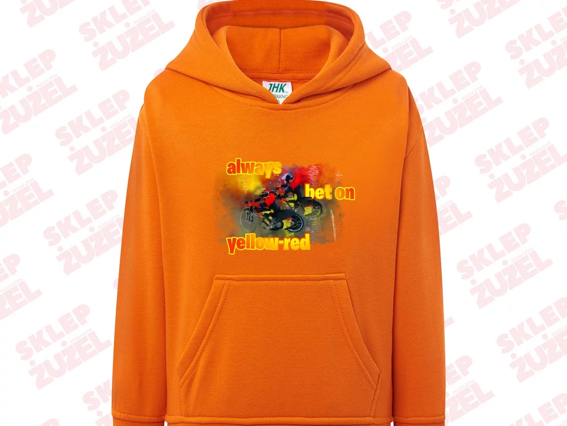 Bluza dla dziecka z kapturem i żużlową grafiką MZ24 Różne kolory