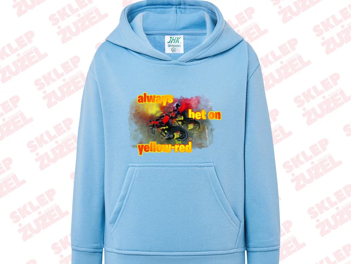 Bluza dla dziecka z kapturem i żużlową grafiką MZ24 Różne kolory