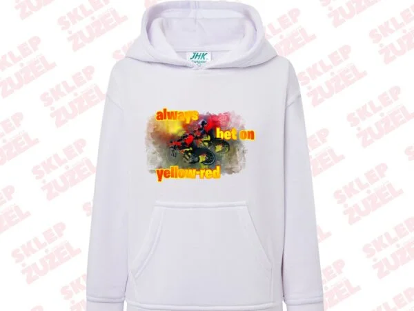 Bluza dla dziecka z kapturem i żużlową grafiką MZ24 Różne kolory