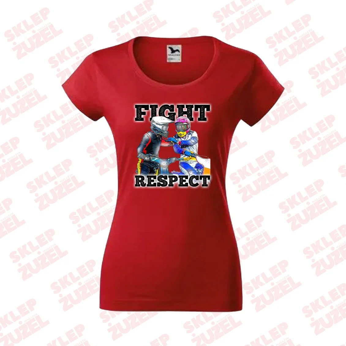Koszulka Damska dla fanki żużla z nadrukiem MZ25 Fight&Respect