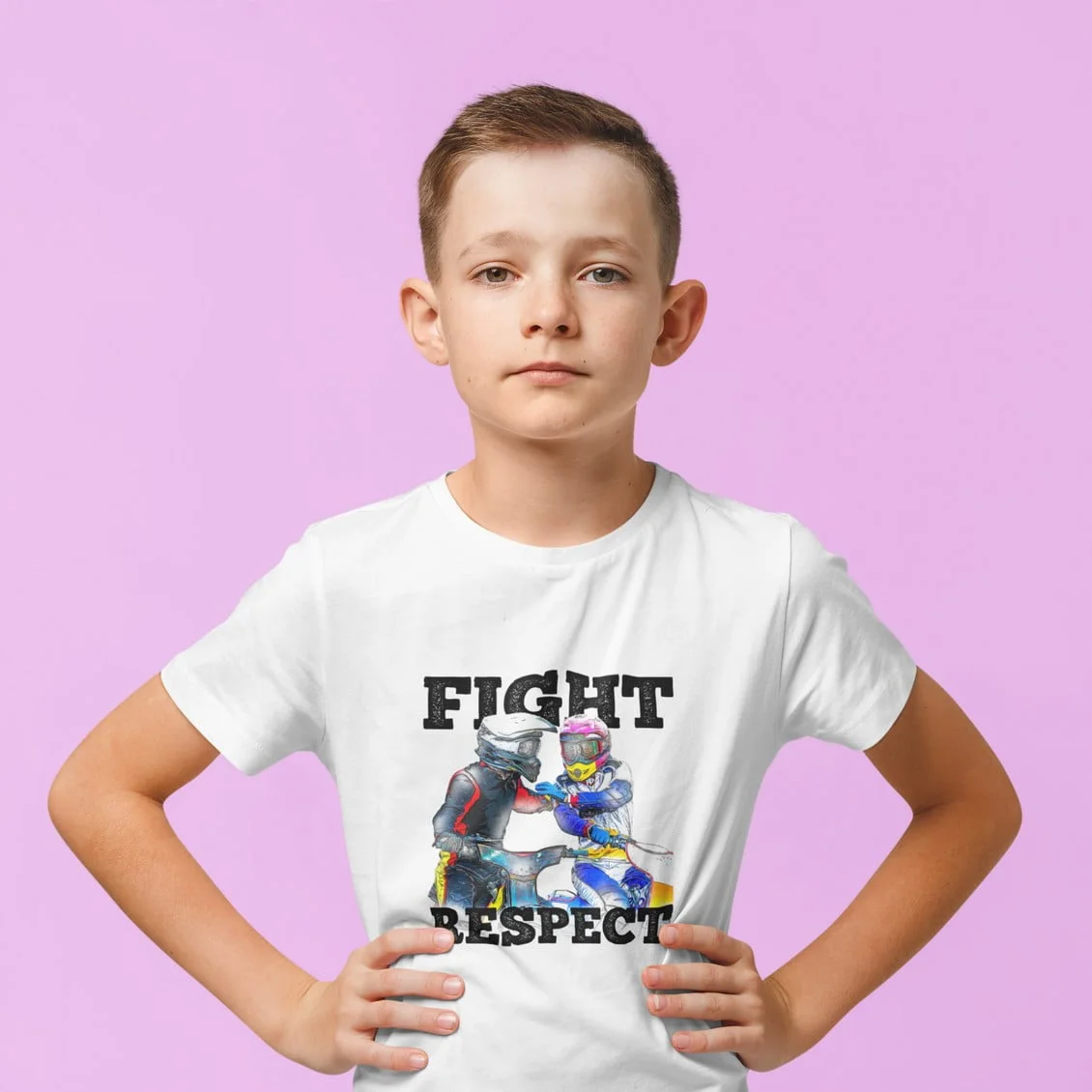 Dziecięca koszulka z nadrukiem MZ25 Fight&Respect
