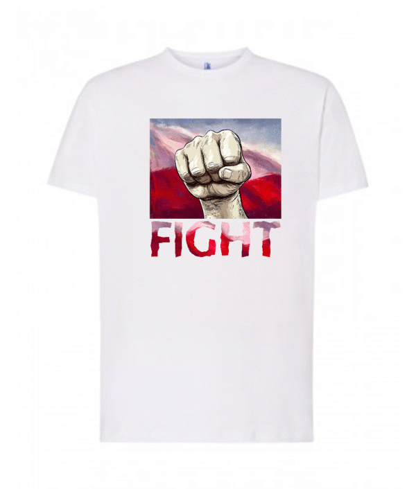 Koszulka premium z grafiką FIGHT - 4 lokalizacje nadruku
